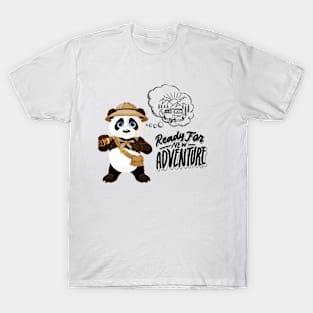 Adventurous Cute and Funny Panda Bear T-Shirt